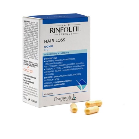 Rinfoltil Hair Loss Uomo 60 Capsule - Integratore anticaduta capelli con Serenoa Repens Rinfoltil Hair Loss Uomo 60 Capsule - Integratore anticaduta capelli con Serenoa Repens