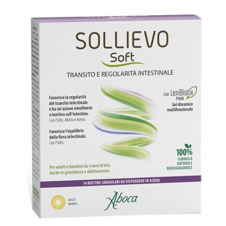 Aboca Sollievo Soft 14 Bustine Granulari Da 3,8 G Senza Glutine Senza Lattosio Senza Zuccheri Aggiunti