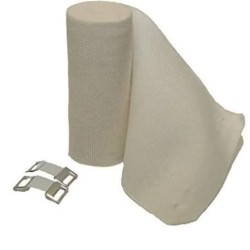 # Image Caption

Benda elastica universale Cura Farma Curideal 8x4,5 cm con graffette, non sterile per bendaggi compressivi