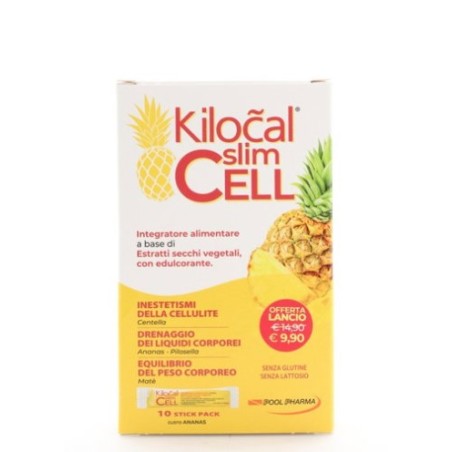 Kilocal Slim Cell 10 Stickpack - Integratore drenante anticellulite con estratti vegetali Kilocal Slim Cell 10 Stickpack - Integratore drenante anticellulite con estratti vegetali