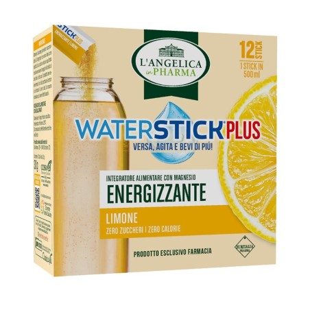 Coswell L'angelica Waterstick Plus Energizzante Te Al Limone 12 Stick Zero Zuccheri Senza Glutine Naturalmente Privo Di Lattosio