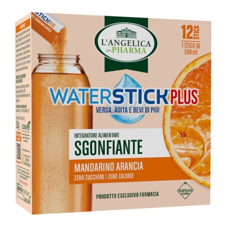Coswell L'angelica Waterstick Plus Sgonfiante Mandarino E Arancia 12 Stick Zero Zuccheri Senza Glutine Naturalmente Privo Di Lat