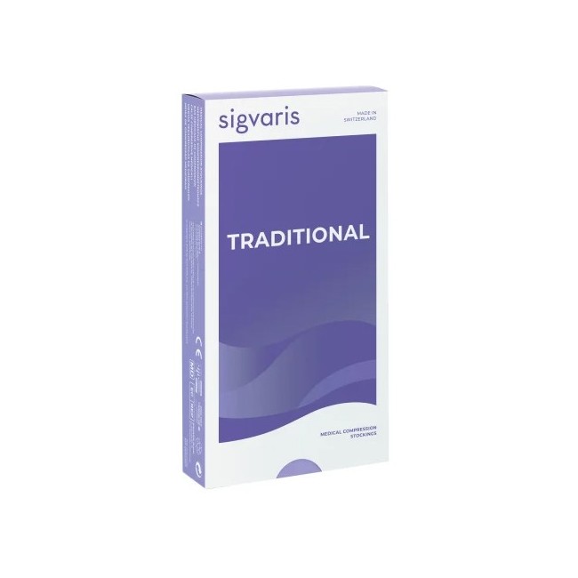 Sigvaris 504 Ccl3 Calza Coscia Traditional Lunga Punta Aperta Beige S Plus