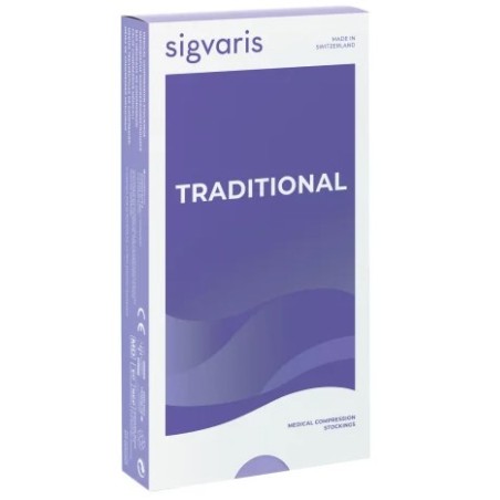 Sigvaris 504 Ccl3 Calza Coscia Traditional Lunga Punta Aperta Beige S Plus
