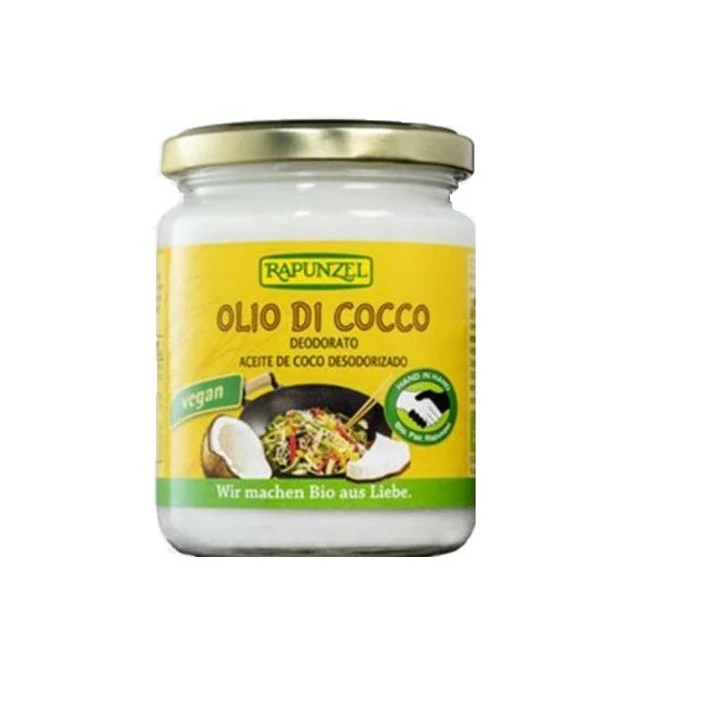Olio di cocco deodorato Rapunzel 200g per cucina naturale e benessere quotidiano Olio di cocco deodorato Rapunzel 200g per cucina naturale e benessere quotidiano