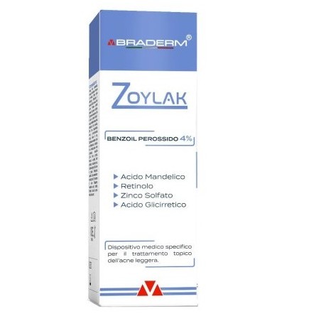 Braderm Zoylak Crema 30ml - Trattamento dermocosmetico per pelli impure e acneiche Braderm Zoylak Crema 30ml - Trattamento dermocosmetico per pelli impure e acneiche