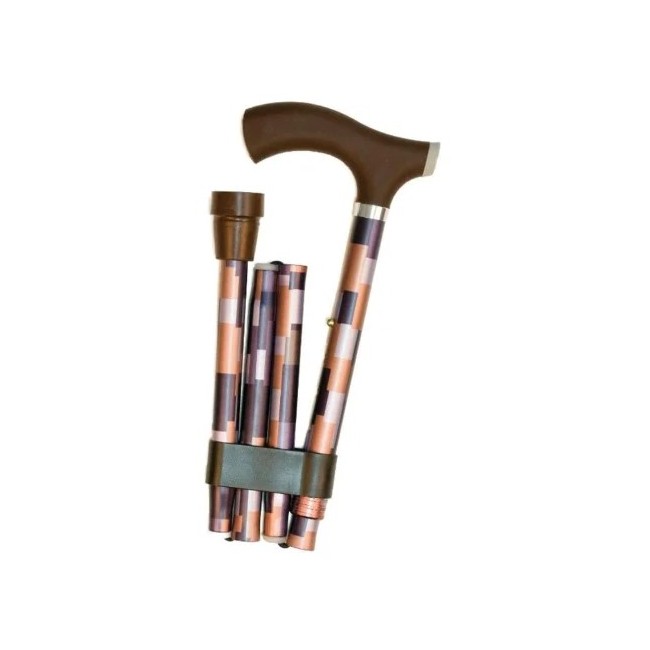 Bastone pieghevole 4 parti con impugnatura soft per massimo comfort e praticità Bastone pieghevole 4 parti con impugnatura soft per massimo comfort e praticità
