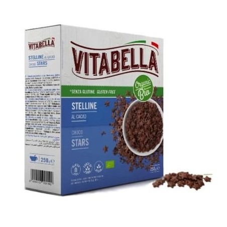 Molino Nicoli Vitabella Choco Stars cereali al cioccolato per colazione sana e gustosa Molino Nicoli Vitabella Choco Stars cereali al cioccolato per colazione sana e gustosa