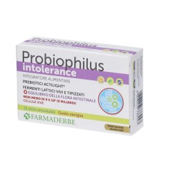 Probiophilus Intollerance 12 Stick Pack per il benessere intestinale e intolleranze alimentari