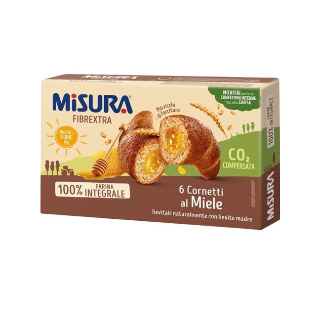 Colussi Misura Cornetti Fibre Extra Miele 6 Pezzi