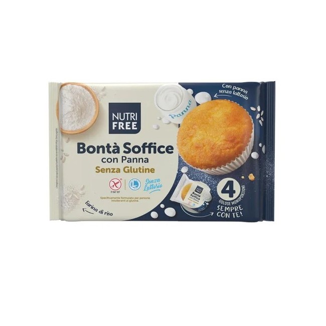 Bontà Soffice Nutrifree con panna senza glutine 140g dolcezza garantita Bontà Soffice Nutrifree con panna senza glutine 140g dolcezza garantita