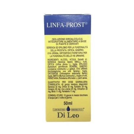 Laboratorio Erboristico Di Leo Linfa Prost 50 Ml - Integratore naturale per la prostata Laboratorio Erboristico Di Leo Linfa Prost 50 Ml - Integratore naturale per la prostata