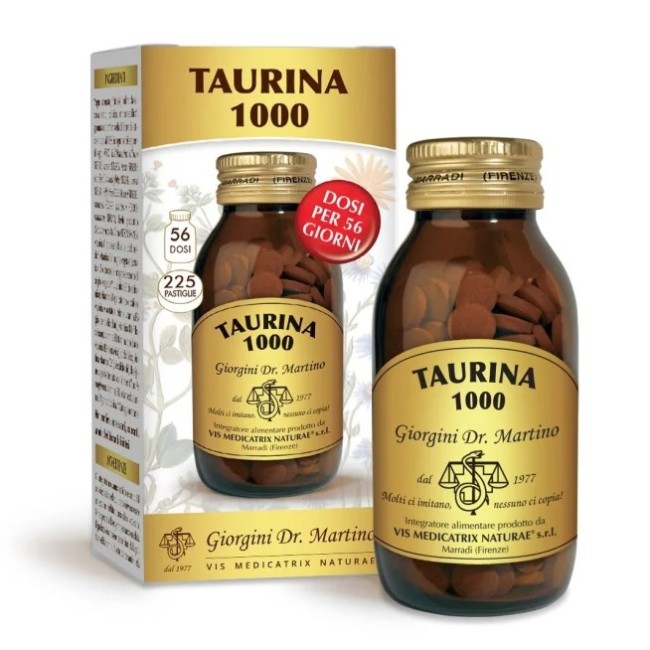 Dr. Giorgini Taurina 1000 - Integratore alimentare in pastiglie con taurina pura da 1000 mg
