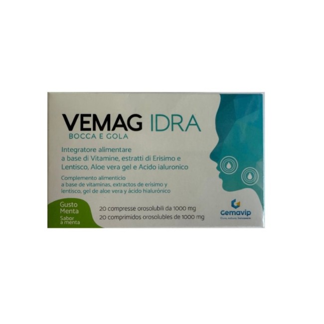 Gemavip Vemag Idra Bocca Gola Menta 40 Compresse Orosolubili