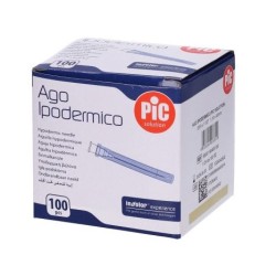 Aghi ipodermici Pic Gauge 19 sterili monouso per iniezioni professionali 100 pezzi