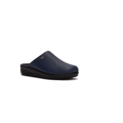 Pantofola Scholl Nilde in lana cotta laminata blu navy con soletta anatomica, taglia 37