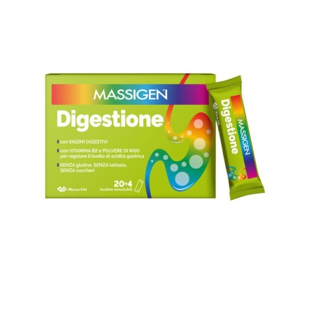 Marco Viti Massigen Digestione 20+4 Bustine Orosolubili Senza Glutine Senza Lattosio Senza Zuccheri