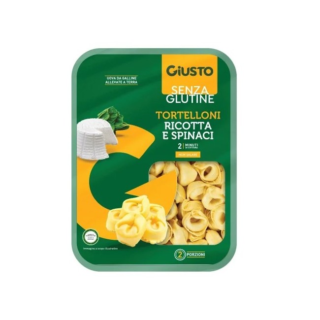 Tortelloni Ricotta e Spinaci Senza Glutine Farmafood Giusto - Pasta fresca per celiaci 250g Tortelloni Ricotta e Spinaci Senza Glutine Farmafood Giusto - Pasta fresca per celiaci 250g