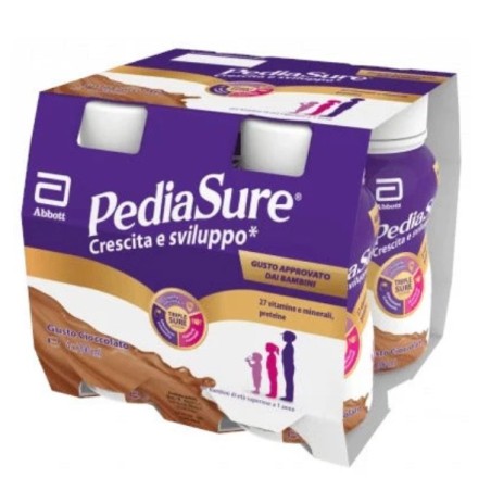 Abbott Pediasure Crescita Sviluppo Cioccolato 200 Ml 4 Pezzi
