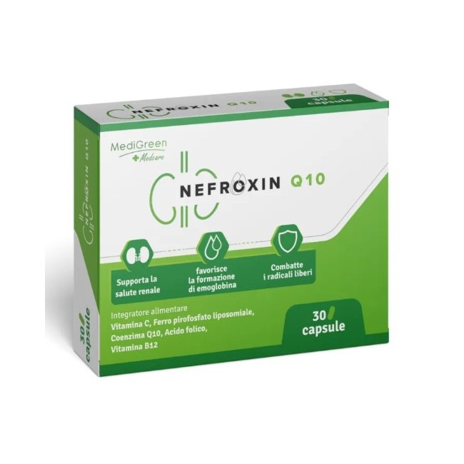 Nuova Farmaceutica Nefroxin Q10 integratore per la salute del cuore 30 capsule Nuova Farmaceutica Nefroxin Q10 integratore per la salute del cuore 30 capsule