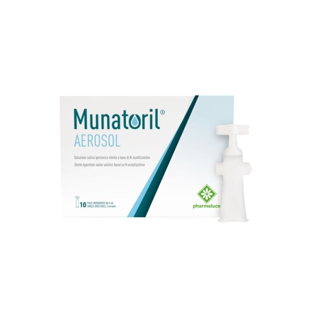 Munatoril Aerosol 10 fiale da 5ml per trattamento vie respiratorie Pharmaluce Munatoril Aerosol 10 fiale da 5ml per trattamento vie respiratorie Pharmaluce