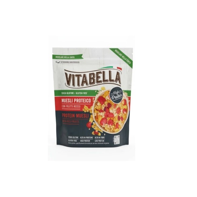 Muesli Proteico Vitabella con Frutti Rossi per una colazione energetica e bilanciata