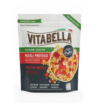 Muesli Proteico Vitabella con Frutti Rossi per una colazione energetica e bilanciata