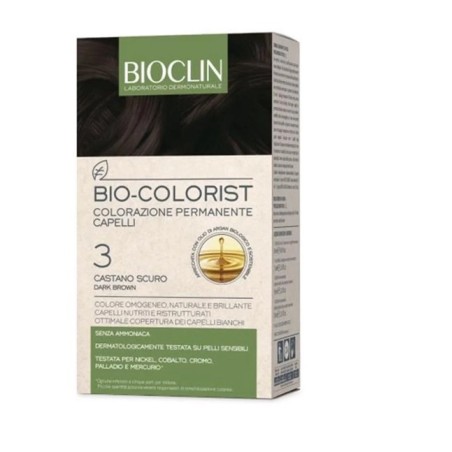 Istituto Ganassini Bioclin Bio Colorist 3 Castani Sc Kit Composto Da Bio-colorist Crema Colorante Cap 3 50ml+bio-colorist Rileva