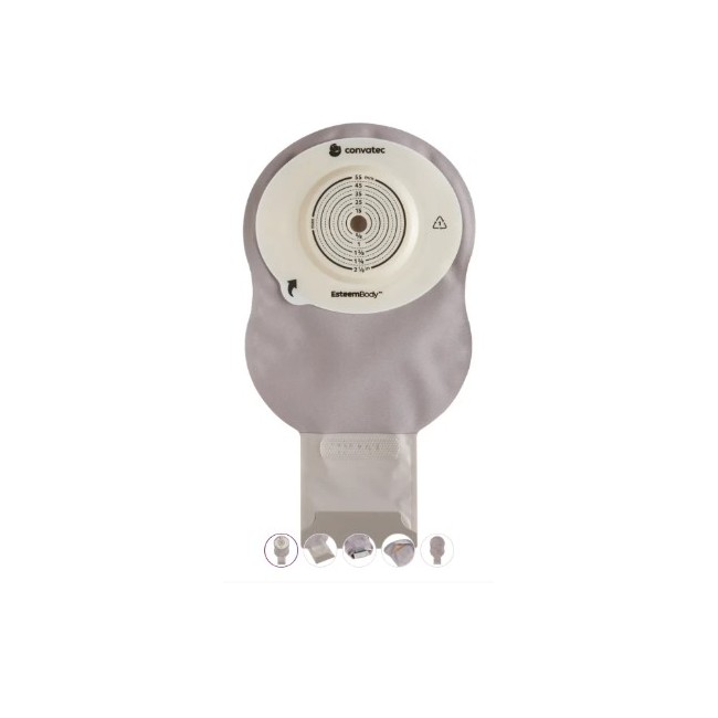 Convatec Sacca Ileostomia Esteem Body Fondo Aperto 7 Mm Opaco Ritagliabile 10-25 Mm 10 Pezzi