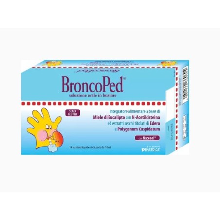 Broncoped Soluzione Orale 14 Bustine per il benessere delle vie respiratorie dei bambini Broncoped Soluzione Orale 14 Bustine per il benessere delle vie respiratorie dei bambini