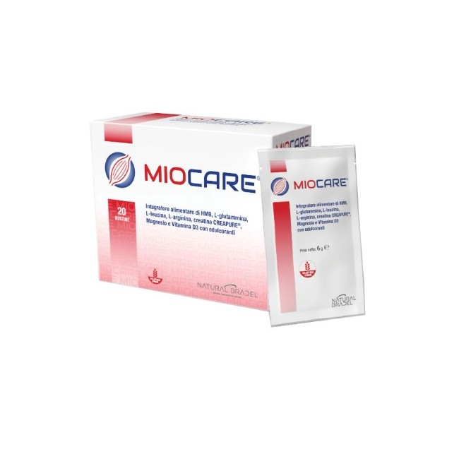 Natural Bradel Miocare 20 Bustine - Integratore per il benessere muscolare e tonico ricostituente