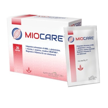 Natural Bradel Miocare 20 Bustine - Integratore per il benessere muscolare e tonico ricostituente