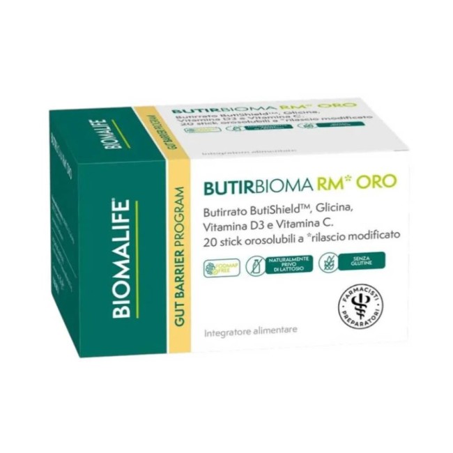 Biomalife Butirbioma stick orosolubili per il benessere intestinale e microbiota equilibrato Biomalife Butirbioma stick orosolubili per il benessere intestinale e microbiota equilibrato