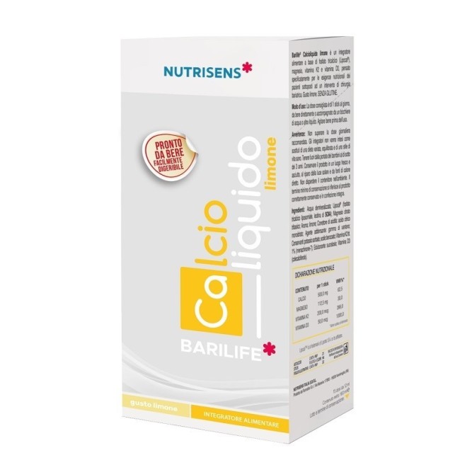 Barilife Calcio Liquido Limone 15 Stick Senza Glutine