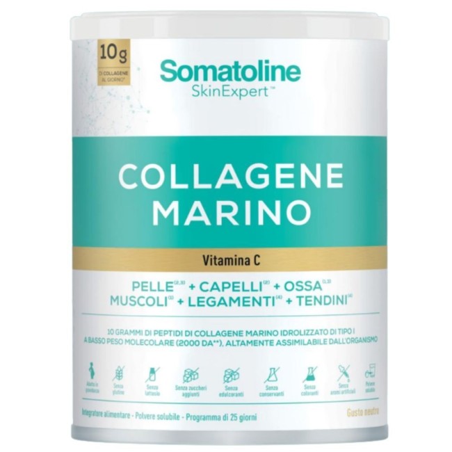 Somatoline Collagene Marino 278g integratore per unghie, pelle e capelli senza glutine Somatoline Collagene Marino 278g integratore per unghie, pelle e capelli senza glutine