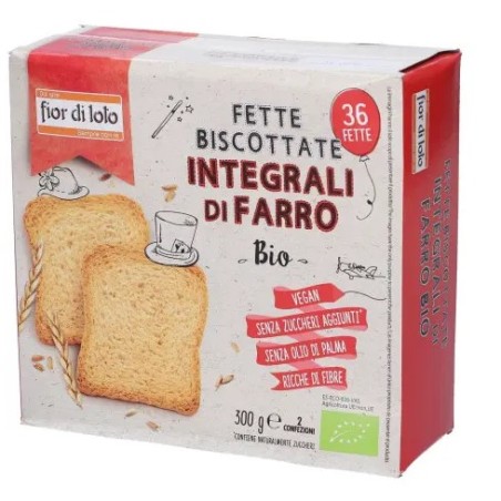 Fette biscottate farro integrale biologiche Biotobio per colazione sana e nutriente
