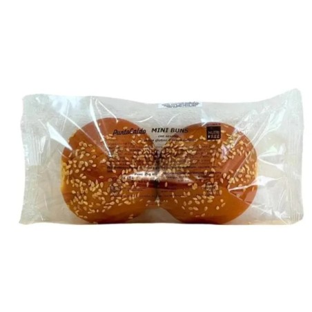 Punto Caldo Mini Buns Con Sesamo - Confezione da 2 pezzi da 25g con semi di sesamo Punto Caldo Mini Buns Con Sesamo - Confezione da 2 pezzi da 25g con semi di sesamo