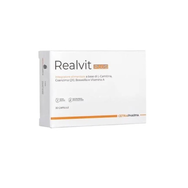 Cetra Pharma Realvit Plus 30 Compresse Da 1300 Mg Senza Glutine Naturalmente Privo Di Lattosio