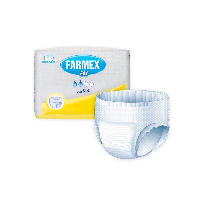 Pannolone a mutandina per incontinenza adulti Farmex Premium Air Dermo taglia Medium 15 pz Pannolone a mutandina per incontinenza adulti Farmex Premium Air Dermo taglia Medium 15 pz
