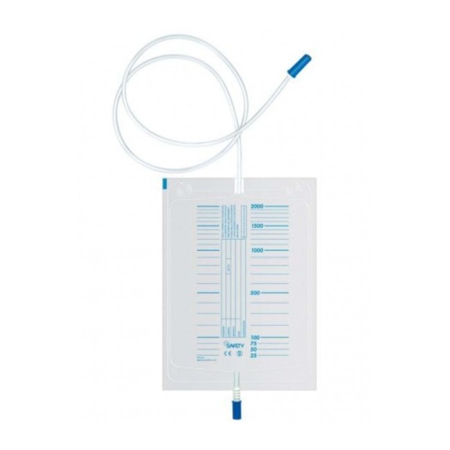 Sacca urina Guacci 2 litri con tubo 130 cm per raccolta urine - confezione da 30 pezzi sterili Sacca urina Guacci 2 litri con tubo 130 cm per raccolta urine - confezione da 30 pezzi sterili