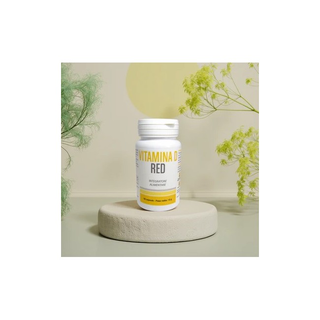 Pharma Food Manufacturing Vitamina D Red - Integratore 60 Capsule per Ossa e Sistema Immunitario