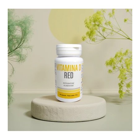 Pharma Food Manufacturing Vitamina D Red - Integratore 60 Capsule per Ossa e Sistema Immunitario
