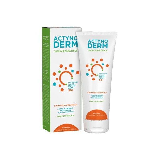 Roydermal Actynoderm Crema Riparatrice Protezione Solare Molto Alta 50+ 100 Ml