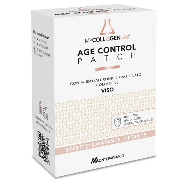 Montefarmaco Mycollagenlab Age Control Patch 4 Patch Attivi + 4 Patch Garzati + 1 Siero Attivatore 30 Ml
