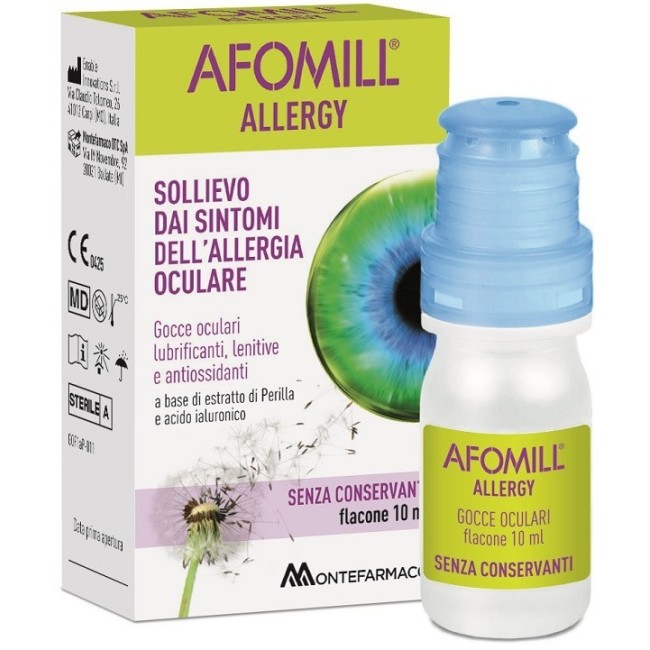 Afomill Allergy Gocce Oculari per il sollievo rapido da allergie e irritazioni oculari Afomill Allergy Gocce Oculari per il sollievo rapido da allergie e irritazioni oculari