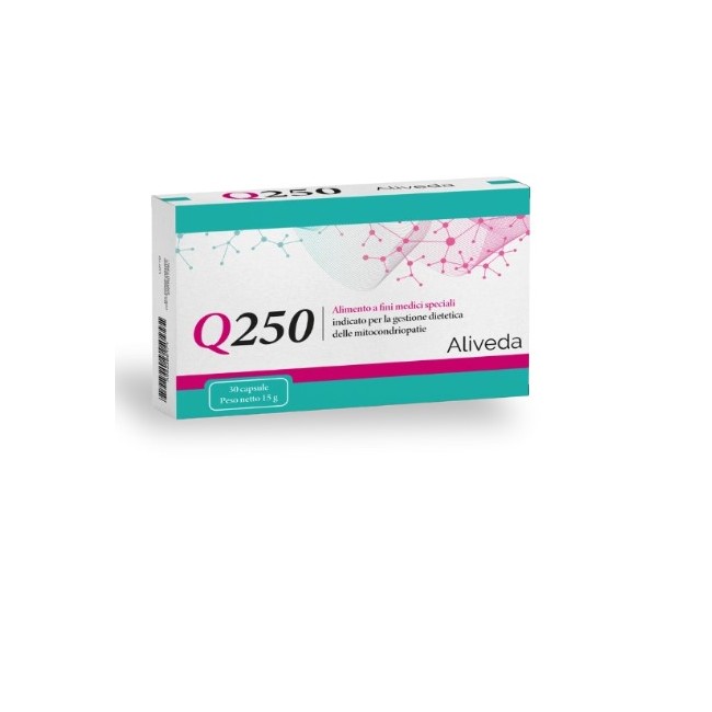 Aliveda Q250 integratore alimentare con Coenzima Q10 da 250 mg, confezione da 30 capsule Aliveda Q250 integratore alimentare con Coenzima Q10 da 250 mg, confezione da 30 capsule