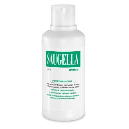 Saugella Attiva 750ml detergente intimo delicato per igiene quotidiana femminile Saugella Attiva 750ml detergente intimo delicato per igiene quotidiana femminile