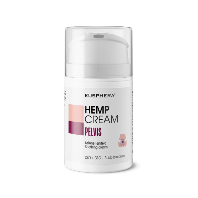 Eusphera Hemp Cream Pelvis 50ml - Crema intima naturale a base di estratto di canapa Eusphera Hemp Cream Pelvis 50ml - Crema intima naturale a base di estratto di canapa