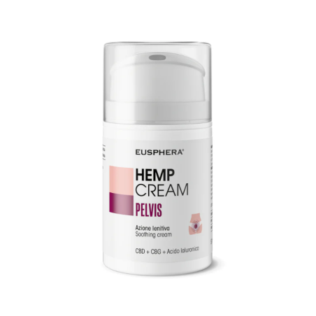 Eusphera Hemp Cream Pelvis 50ml - Crema intima naturale a base di estratto di canapa Eusphera Hemp Cream Pelvis 50ml - Crema intima naturale a base di estratto di canapa