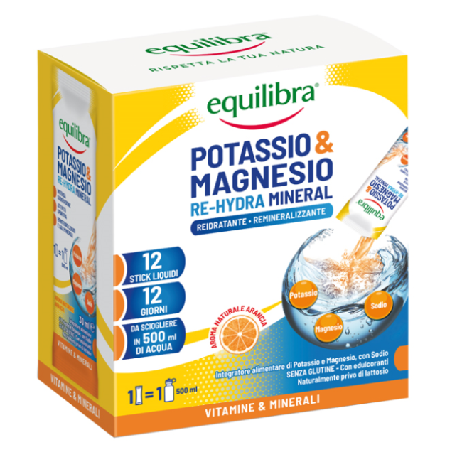Equilibra Potassio & Magnesio Re Hydra Mineral 12 Stick
